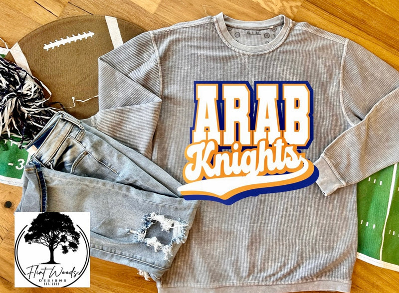 Arab Knights Corded Crew Sweatshirt