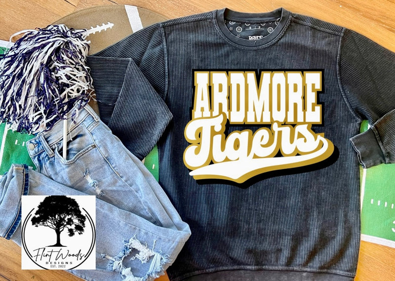 Ardmore Tigers Corded Crew Sweatshirt