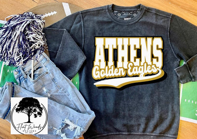 Athens Golden Eagles Corded Crew Sweatshirt