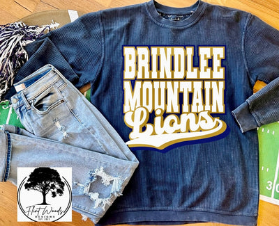 Brindlee Mountain Lions Corded Crew Sweatshirt