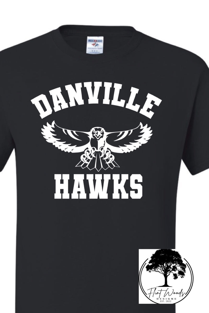 Danville Hawks Black Tee