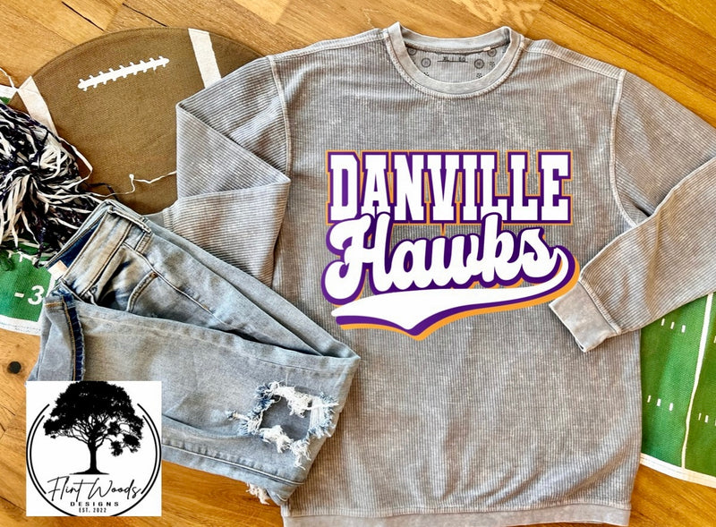 Danville Hawks Corded Crew Sweatshirt