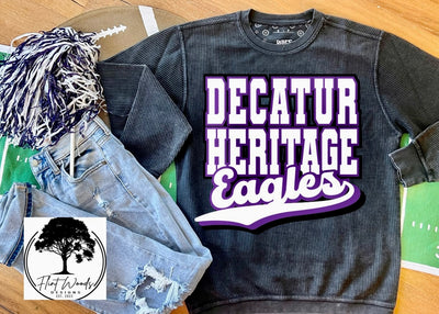 Decatur Heritage Eagles Corded Crew Sweatshirt