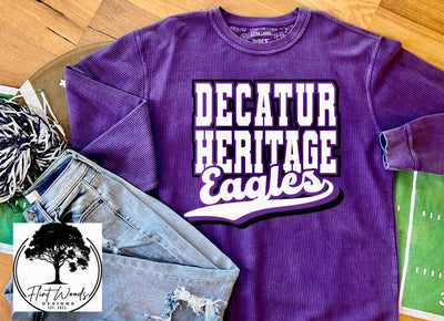 Decatur Heritage Eagles Corded Crew Sweatshirt