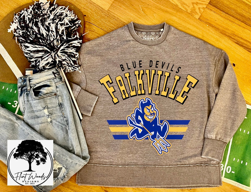 Falkville Blue Devils Mascot Sweatshirt