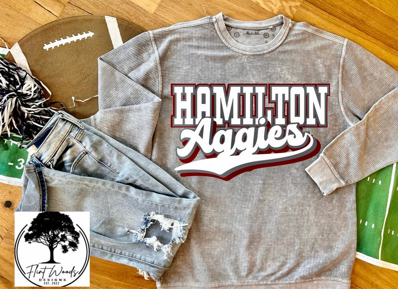 Hamilton Aggies Corded Crew Sweatshirt