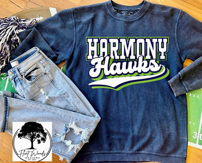 Harmony Hawks Corded Crew Sweatshirt