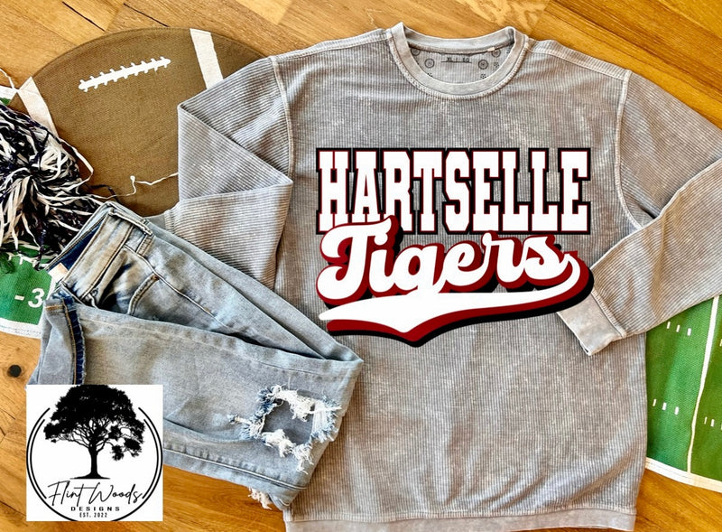 Hartselle Tigers Corded Crew Sweatshirt