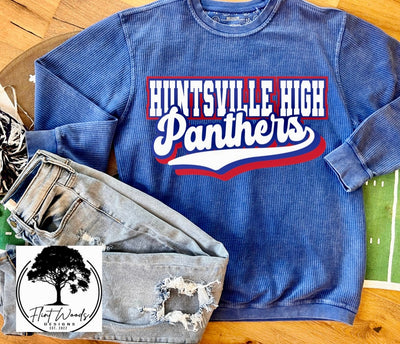 Huntsville High Panthers Corded Crew Sweatshirt