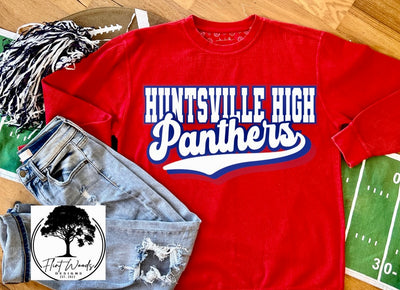 Huntsville High Panthers Corded Crew Sweatshirt