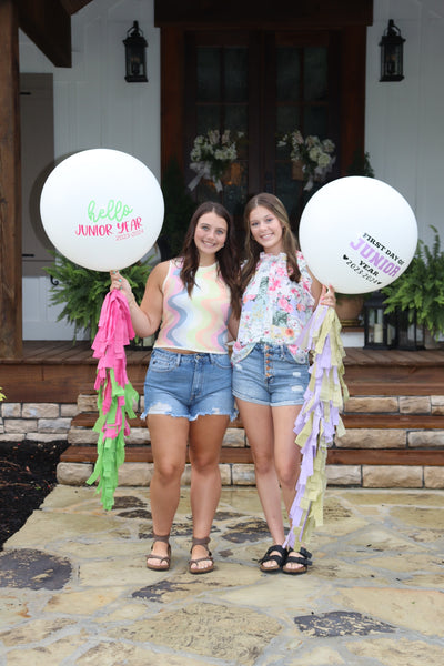 TWO for $60 Deal Jumbo Balloons with Personalization and Tassels