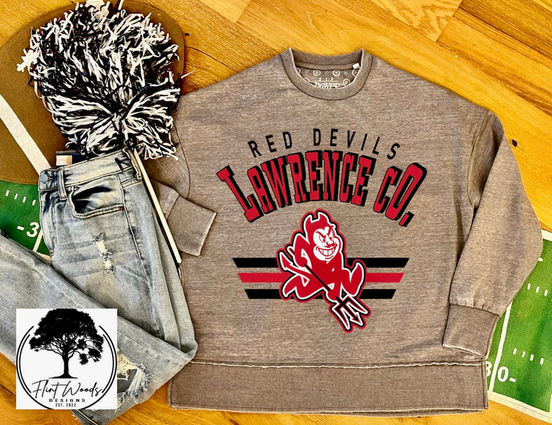 Lawrence County Red Devils Mascot Sweatshirt