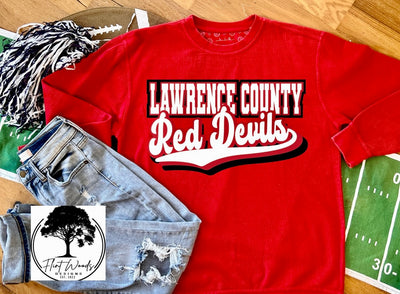 Lawrence County Red Devils Corded Crew Sweatshirt