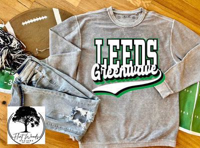 Leeds Greenwave Corded Crew Sweatshirt