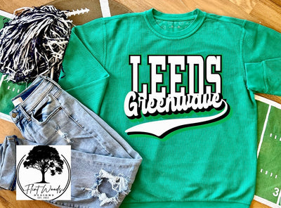 Leeds Greenwave Corded Crew Sweatshirt