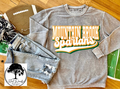 Mountain Brook Spartans Corded Crew Sweatshirt