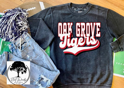 Oak Grove Tigers Corded Crew Sweatshirt
