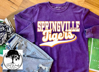 Springville Tigers Corded Crew Sweatshirt