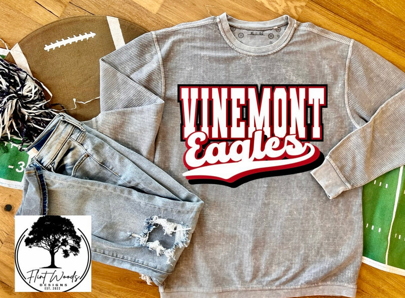 Vinemont Eagles Corded Crew Sweatshirt