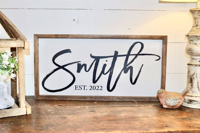 Last Name Personalized Sign