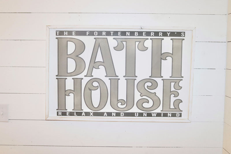 Bath House Personalized Sign