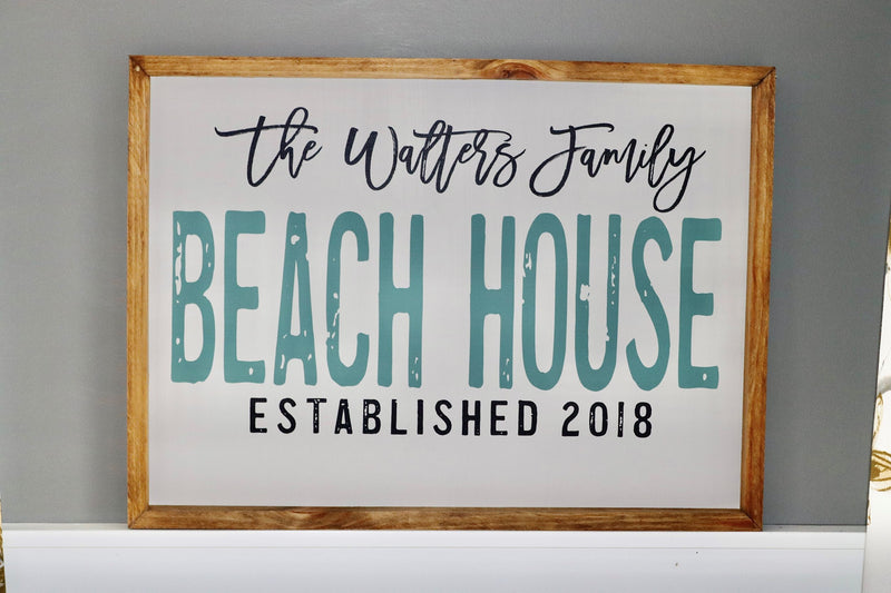 Family Beach House Personalized