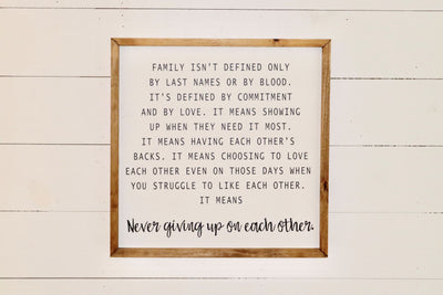 Family is not defined