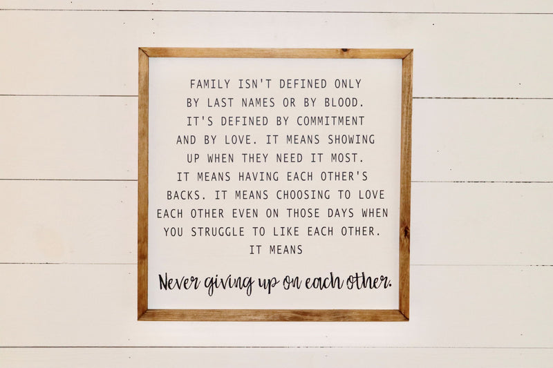 Family is not defined