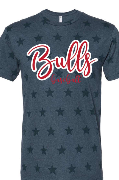 Bulls Star Tee with Script Logo